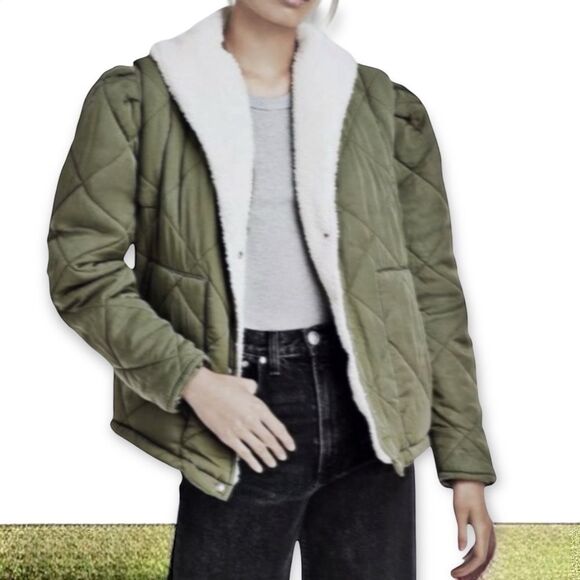 Blank NYC Jackets & Blazers - NWT Blank NYC Faux Fur Trim Quilted Jacket